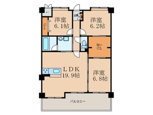 ニューガイアソラーレ下曽根の物件間取画像